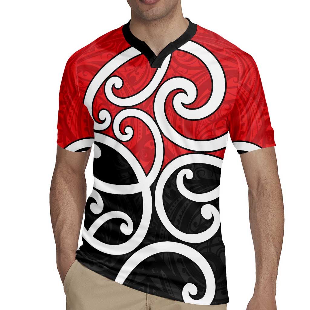 New Zealand Rugby Jersey Maori Koru Tino Rangatiratanga Color LT14 - Polynesian Pride
