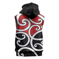 New Zealand Sleeveless Hoodie Maori Koru Tino Rangatiratanga Color LT14 - Polynesian Pride