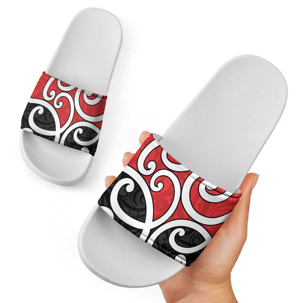 New Zealand Slide Sandals Maori Koru Tino Rangatiratanga Color LT14 - Polynesian Pride