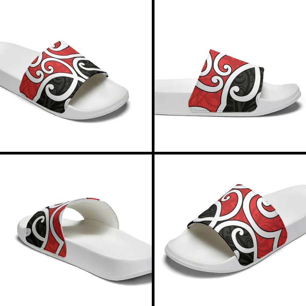 New Zealand Slide Sandals Maori Koru Tino Rangatiratanga Color LT14 - Polynesian Pride
