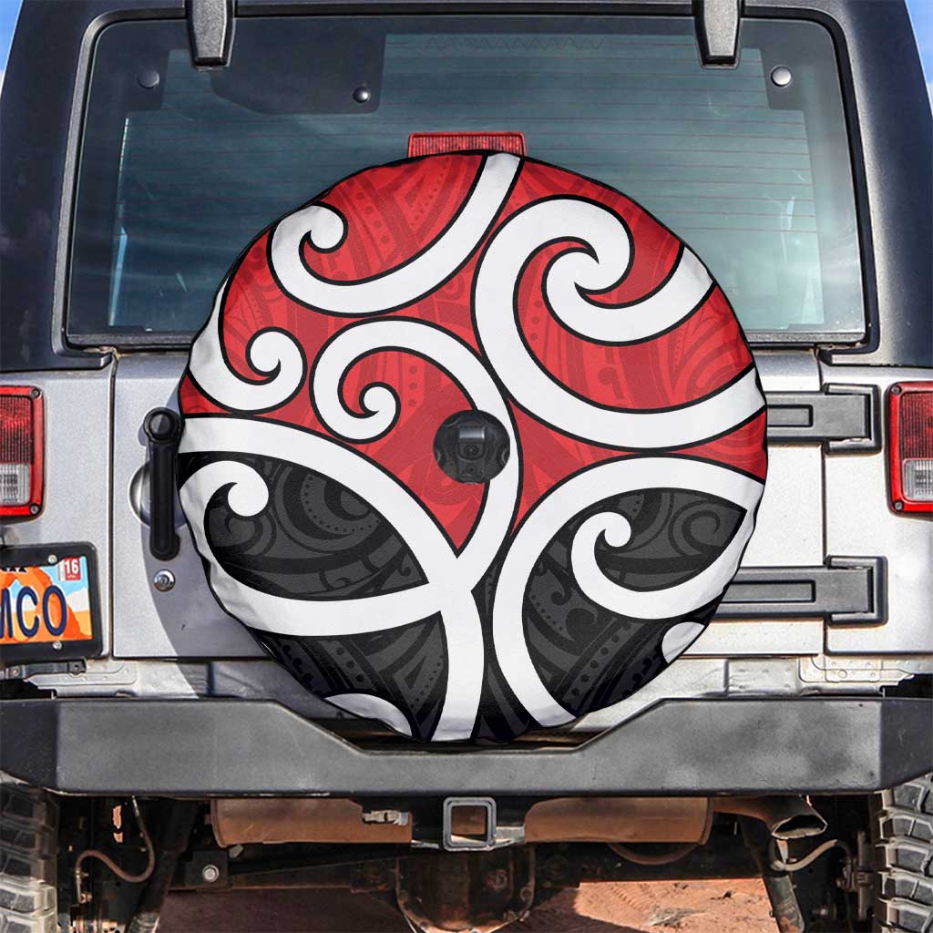 New Zealand Spare Tire Cover Maori Koru Tino Rangatiratanga Color LT14 Red - Polynesian Pride