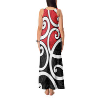 New Zealand Tank Maxi Dress Maori Koru Tino Rangatiratanga Color LT14 - Polynesian Pride