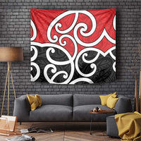 New Zealand Tapestry Maori Koru Tino Rangatiratanga Color LT14 Red - Polynesian Pride