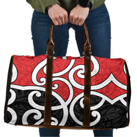 New Zealand Travel Bag Maori Koru Tino Rangatiratanga Color LT14 Red - Polynesian Pride