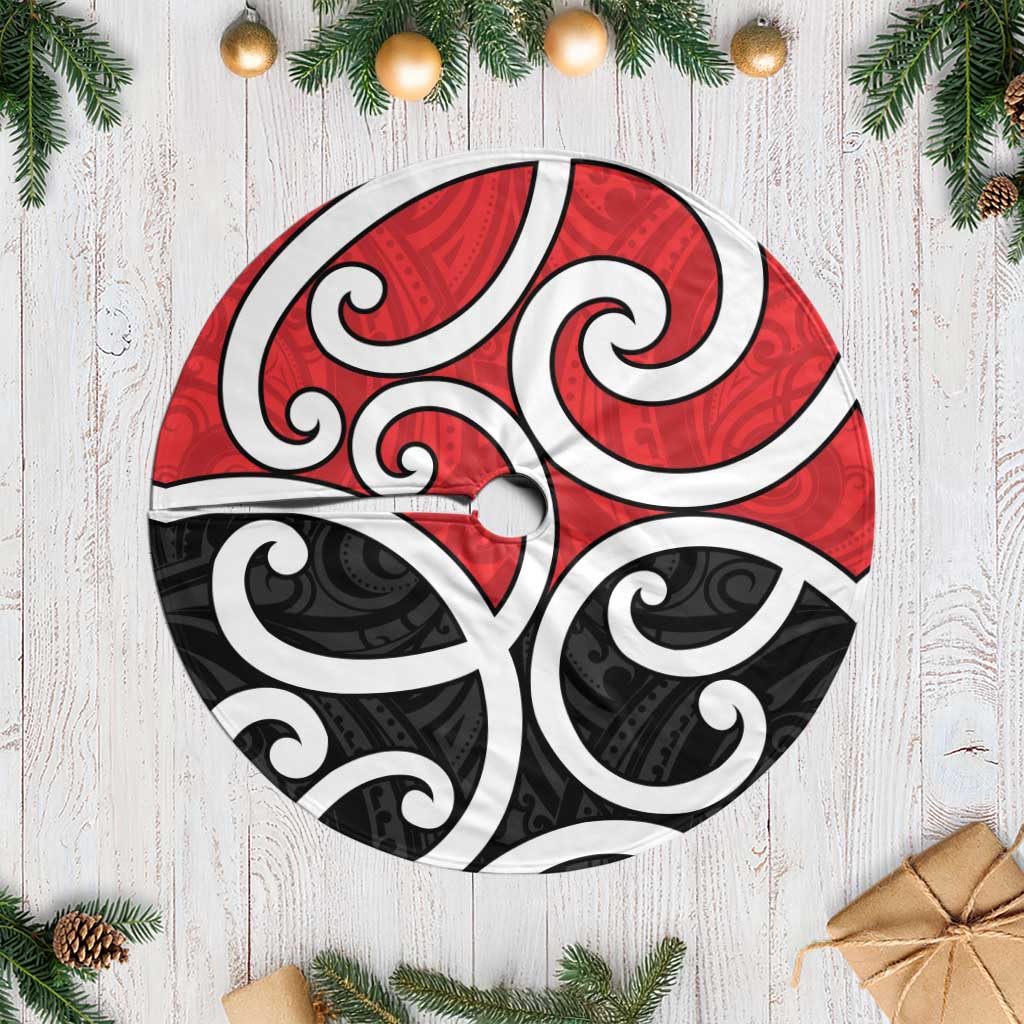 New Zealand Tree Skirt Maori Koru Tino Rangatiratanga Color LT14 Casual Red - Polynesian Pride