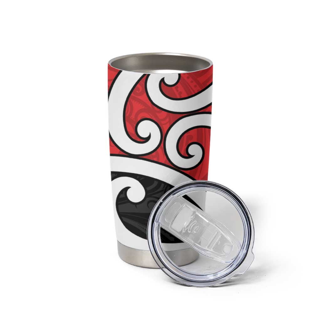 New Zealand Tumbler Cup Maori Koru Tino Rangatiratanga Color LT14 - Polynesian Pride