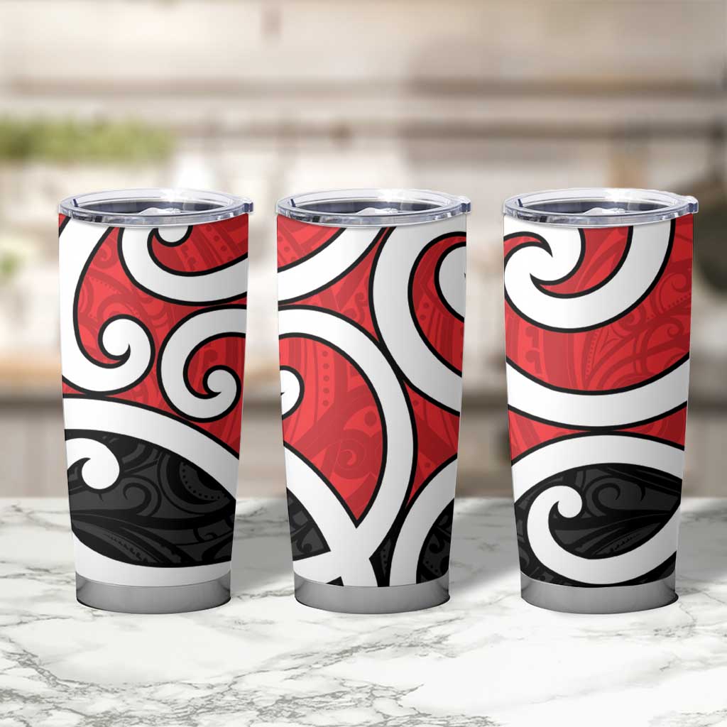 New Zealand Tumbler Cup Maori Koru Tino Rangatiratanga Color LT14 - Polynesian Pride