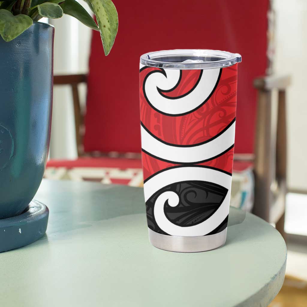New Zealand Tumbler Cup Maori Koru Tino Rangatiratanga Color LT14 - Polynesian Pride