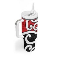 New Zealand Tumbler With Handle Maori Koru Tino Rangatiratanga Color LT14 - Polynesian Pride