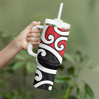 New Zealand Tumbler With Handle Maori Koru Tino Rangatiratanga Color LT14 - Polynesian Pride