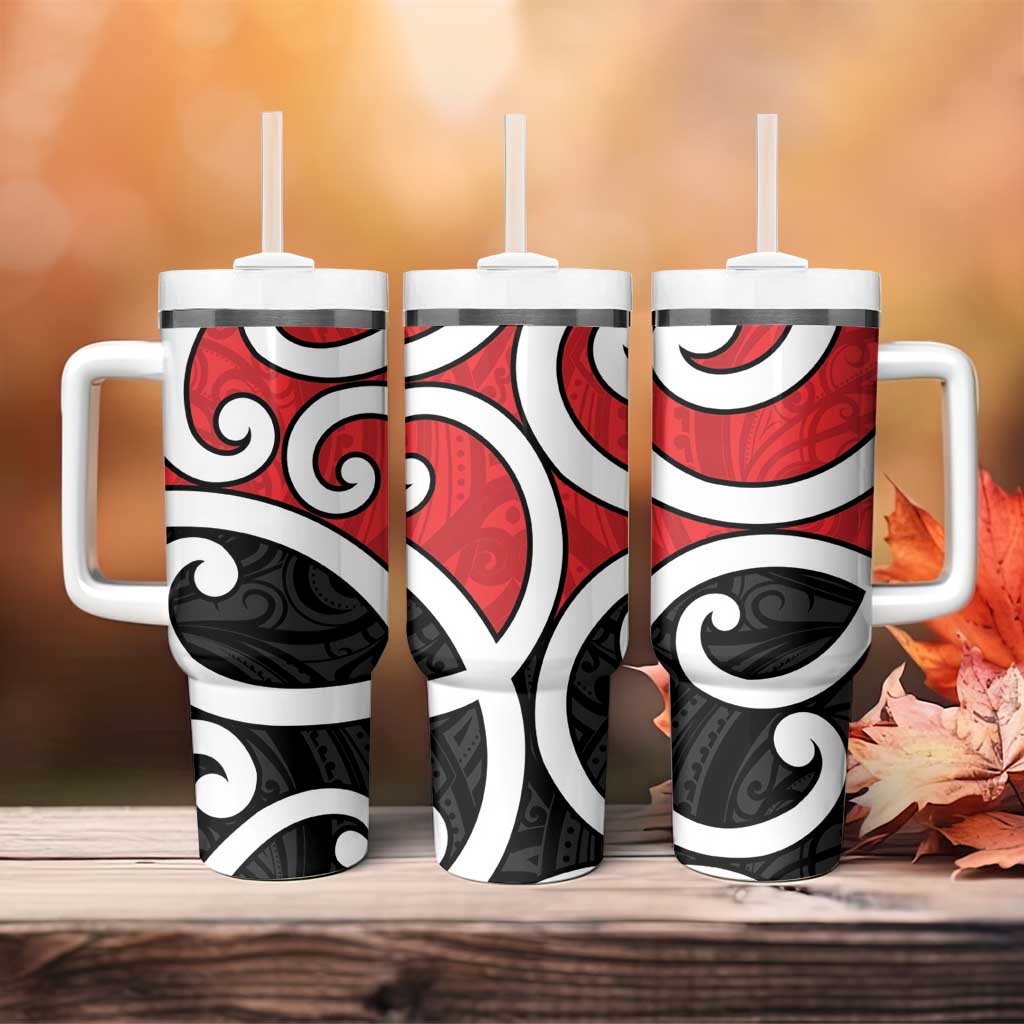 New Zealand Tumbler With Handle Maori Koru Tino Rangatiratanga Color LT14 - Polynesian Pride