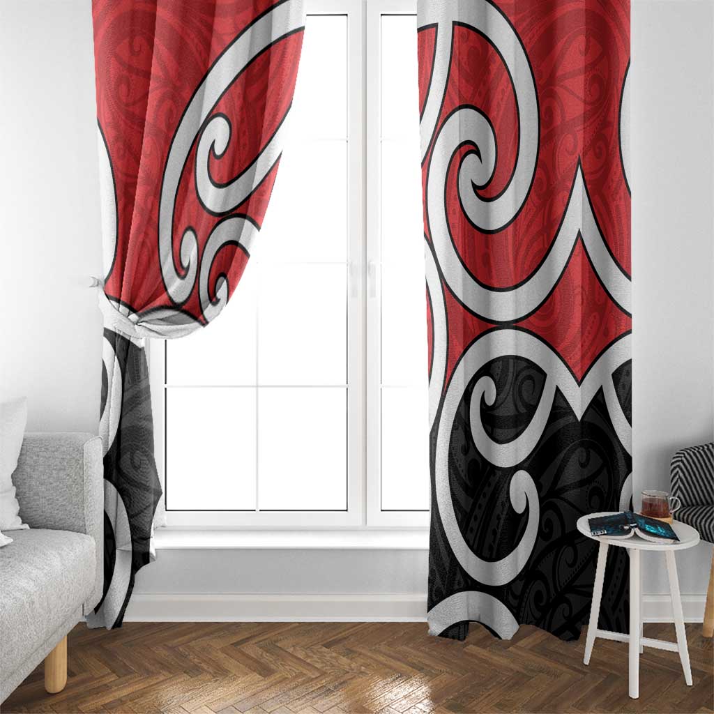 New Zealand Window Curtain Maori Koru Tino Rangatiratanga Color LT14 - Polynesian Pride