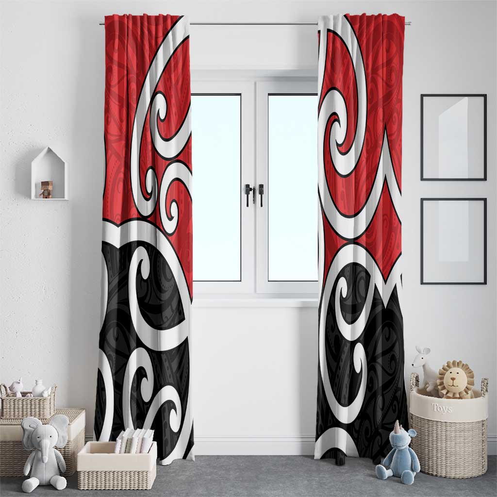 New Zealand Window Curtain Maori Koru Tino Rangatiratanga Color LT14 - Polynesian Pride