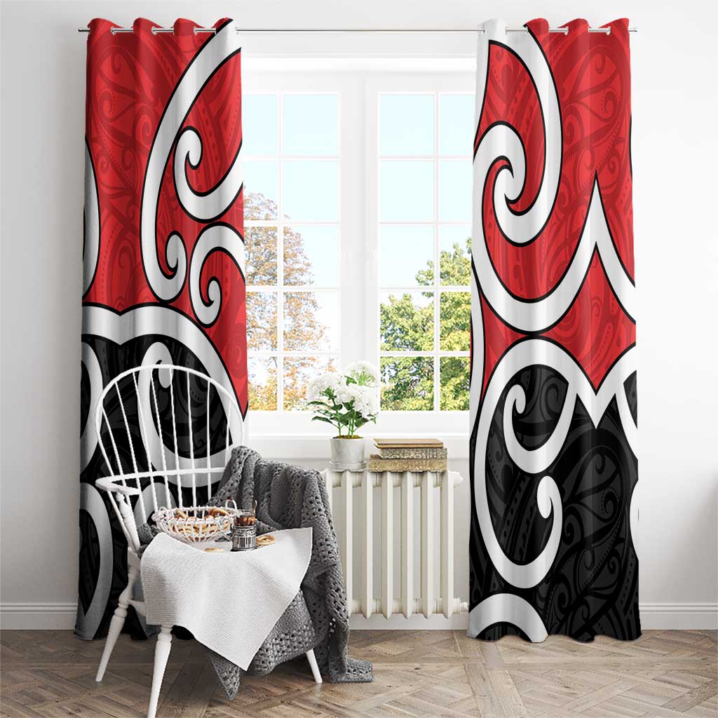 New Zealand Window Curtain Maori Koru Tino Rangatiratanga Color LT14 - Polynesian Pride