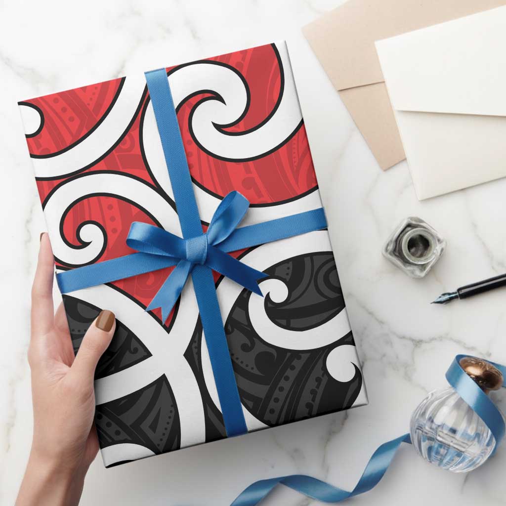 New Zealand Wrapping Paper Maori Koru Tino Rangatiratanga Color LT14 - Polynesian Pride