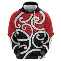 New Zealand Zip Hoodie Maori Koru Tino Rangatiratanga Color LT14 - Polynesian Pride