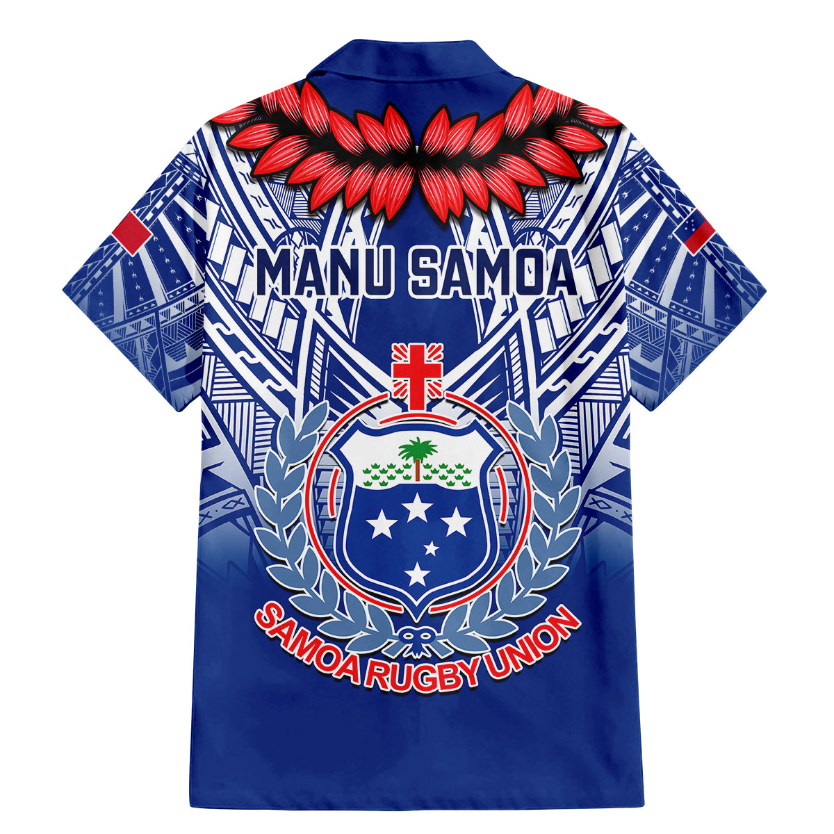 Samoa Rugby Family Matching Mermaid Dress and Hawaiian Shirt 2023 Go Manu Samoa With Ula Fala Style LT14 - Polynesian Pride