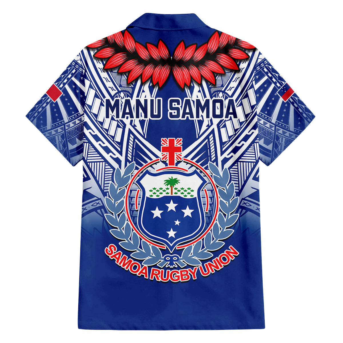 Samoa Rugby Family Matching Off Shoulder Maxi Dress and Hawaiian Shirt 2023 Go Manu Samoa With Ula Fala Style LT14 - Polynesian Pride
