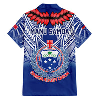 Samoa Rugby Family Matching Off Shoulder Maxi Dress and Hawaiian Shirt 2023 Go Manu Samoa With Ula Fala Style LT14 - Polynesian Pride