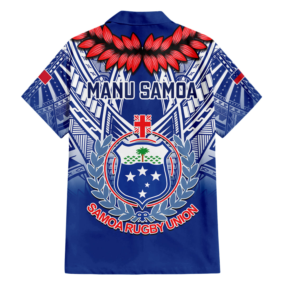 Samoa Rugby Family Matching Short Sleeve Bodycon Dress and Hawaiian Shirt 2023 Go Manu Samoa With Ula Fala Style LT14 - Polynesian Pride