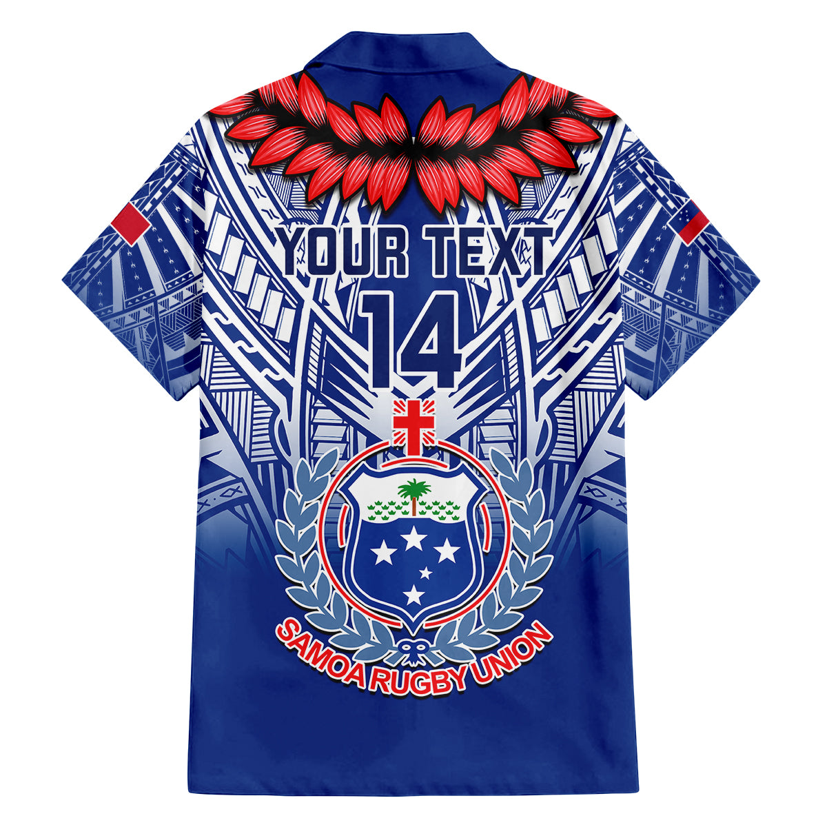 Custom Samoa Rugby Family Matching Long Sleeve Bodycon Dress and Hawaiian Shirt 2023 Go Manu Samoa With Ula Fala Style LT14 - Polynesian Pride