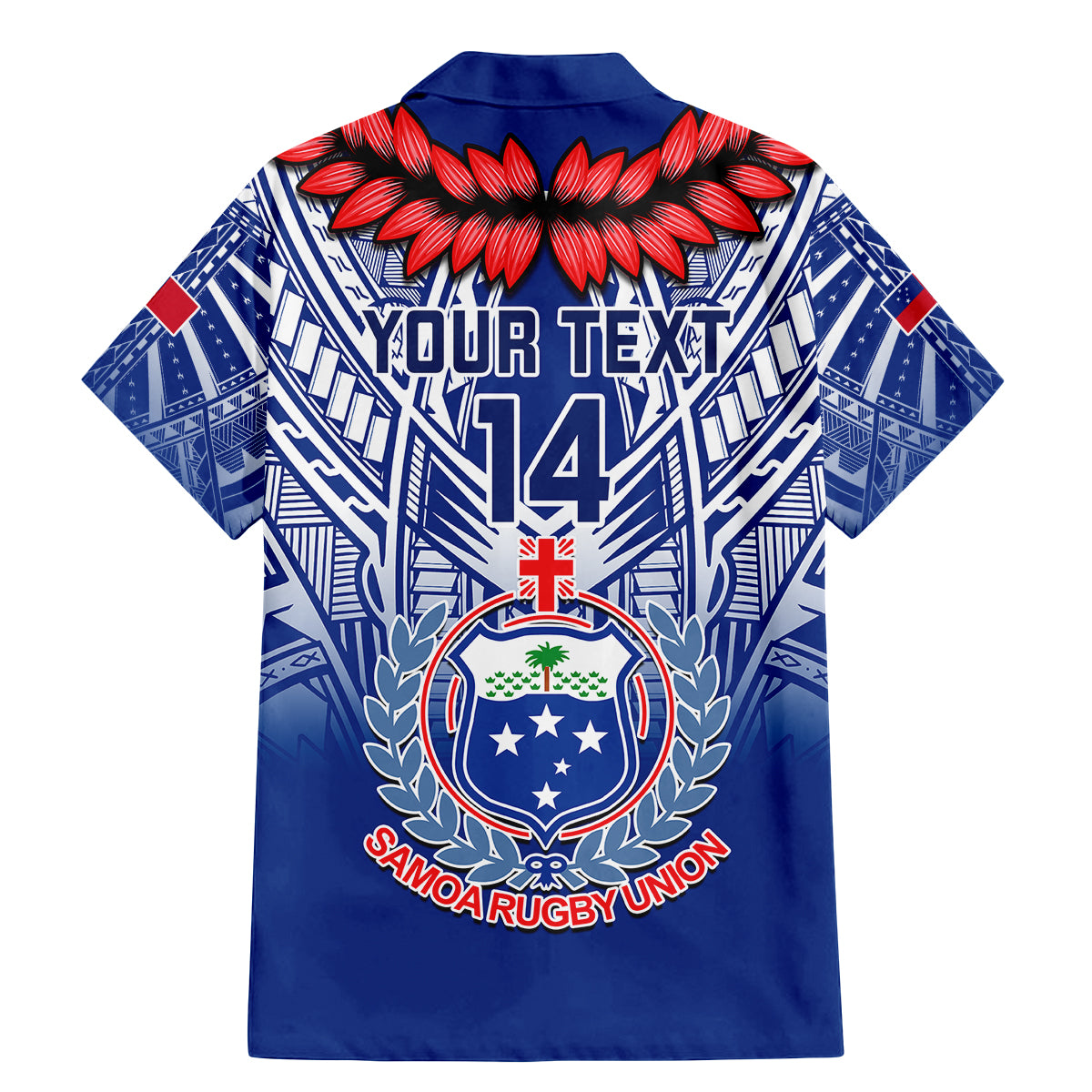 Custom Samoa Rugby Family Matching Mermaid Dress and Hawaiian Shirt 2023 Go Manu Samoa With Ula Fala Style LT14 - Polynesian Pride