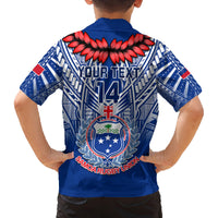 Custom Samoa Rugby Family Matching Summer Maxi Dress and Hawaiian Shirt 2023 Go Manu Samoa With Ula Fala Style LT14 - Polynesian Pride