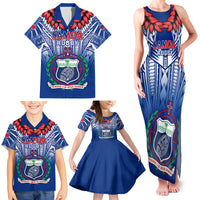 Custom Samoa Rugby Family Matching Tank Maxi Dress and Hawaiian Shirt 2023 Go Manu Samoa With Ula Fala Style LT14 - Polynesian Pride