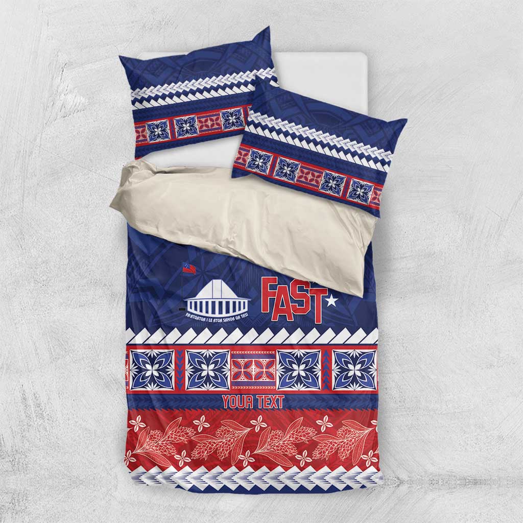 Personalised FAST Samoa Siapo Bedding Set Teuila Flowers Samoan Pattern - Polynesian Pride