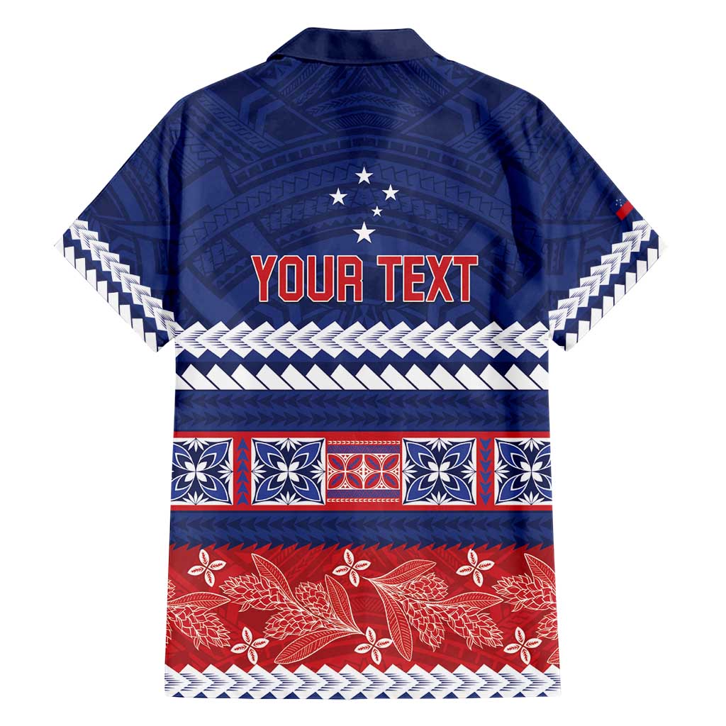 Personalised FAST Samoa Siapo Family Matching Long Sleeve Bodycon Dress and Hawaiian Shirt Teuila Flowers Samoan Pattern LT14 - Polynesian Pride