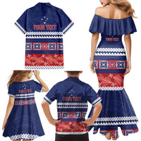 Personalised FAST Samoa Siapo Family Matching Mermaid Dress and Hawaiian Shirt Teuila Flowers Samoan Pattern LT14 - Polynesian Pride