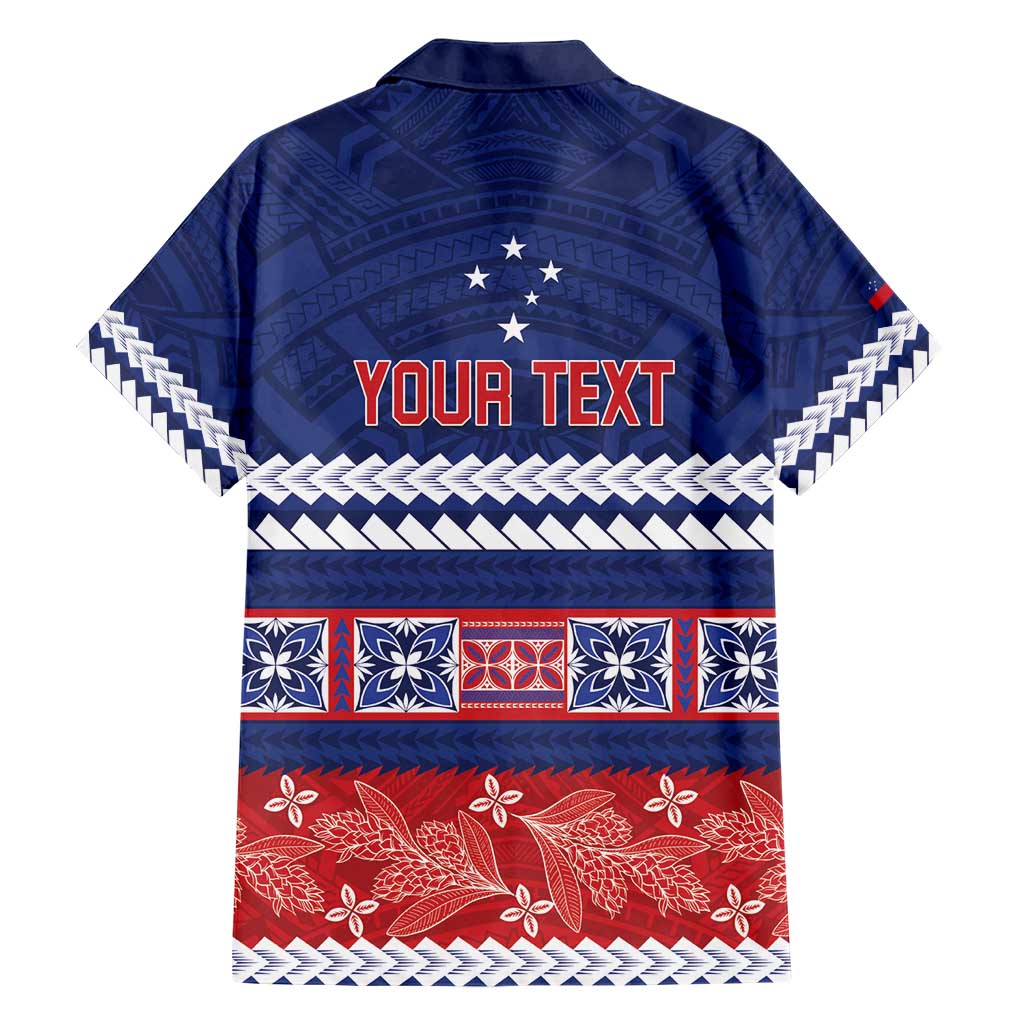 Personalised FAST Samoa Siapo Family Matching Short Sleeve Bodycon Dress and Hawaiian Shirt Teuila Flowers Samoan Pattern LT14 - Polynesian Pride