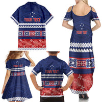 Personalised FAST Samoa Siapo Family Matching Summer Maxi Dress and Hawaiian Shirt Teuila Flowers Samoan Pattern LT14 - Polynesian Pride