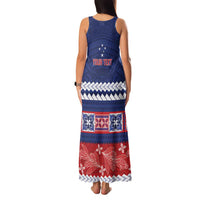 Personalised FAST Samoa Siapo Family Matching Tank Maxi Dress and Hawaiian Shirt Teuila Flowers Samoan Pattern LT14 - Polynesian Pride