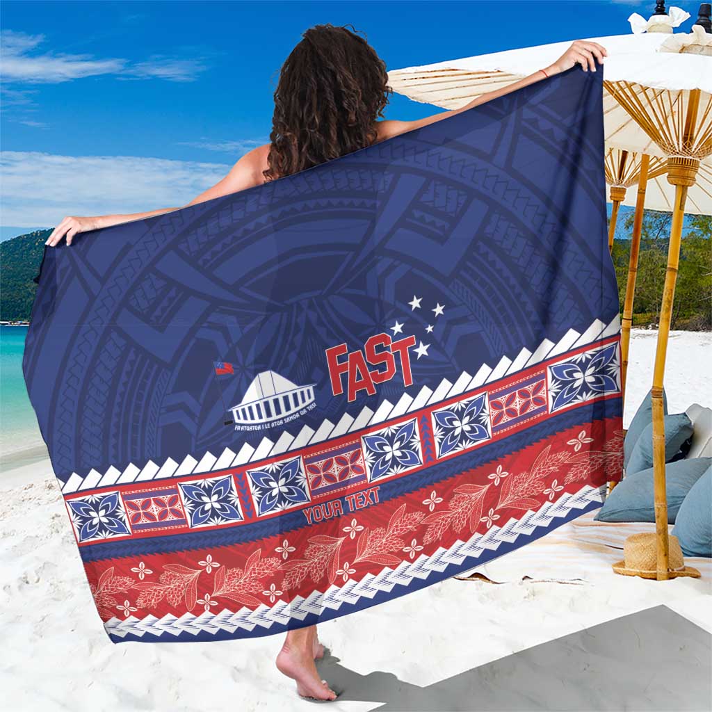 Personalised FAST Samoa Siapo Sarong Teuila Flowers Samoan Pattern - Polynesian Pride