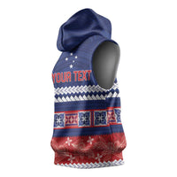 Personalised FAST Samoa Siapo Sleeveless Hoodie Teuila Flowers Samoan Pattern LT14 - Polynesian Pride
