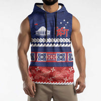 Personalised FAST Samoa Siapo Sleeveless Hoodie Teuila Flowers Samoan Pattern LT14 - Polynesian Pride