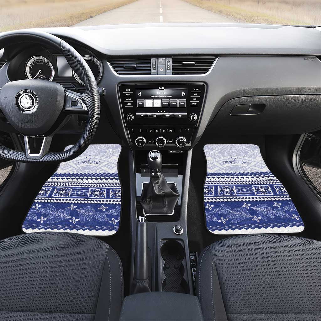 Personalised HRPP Samoa Siapo Car Mats Teuila Flowers Samoan Pattern - Polynesian Pride