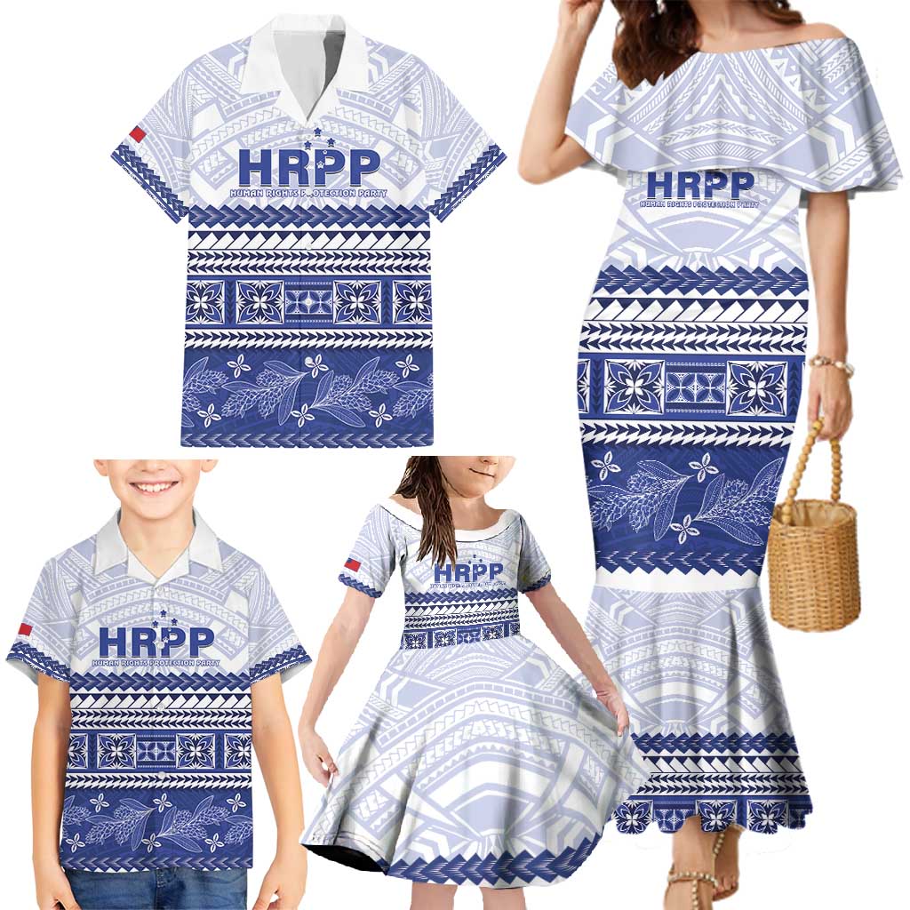 Personalised HRPP Samoa Siapo Family Matching Mermaid Dress and Hawaiian Shirt Teuila Flowers Samoan Pattern LT14 - Polynesian Pride