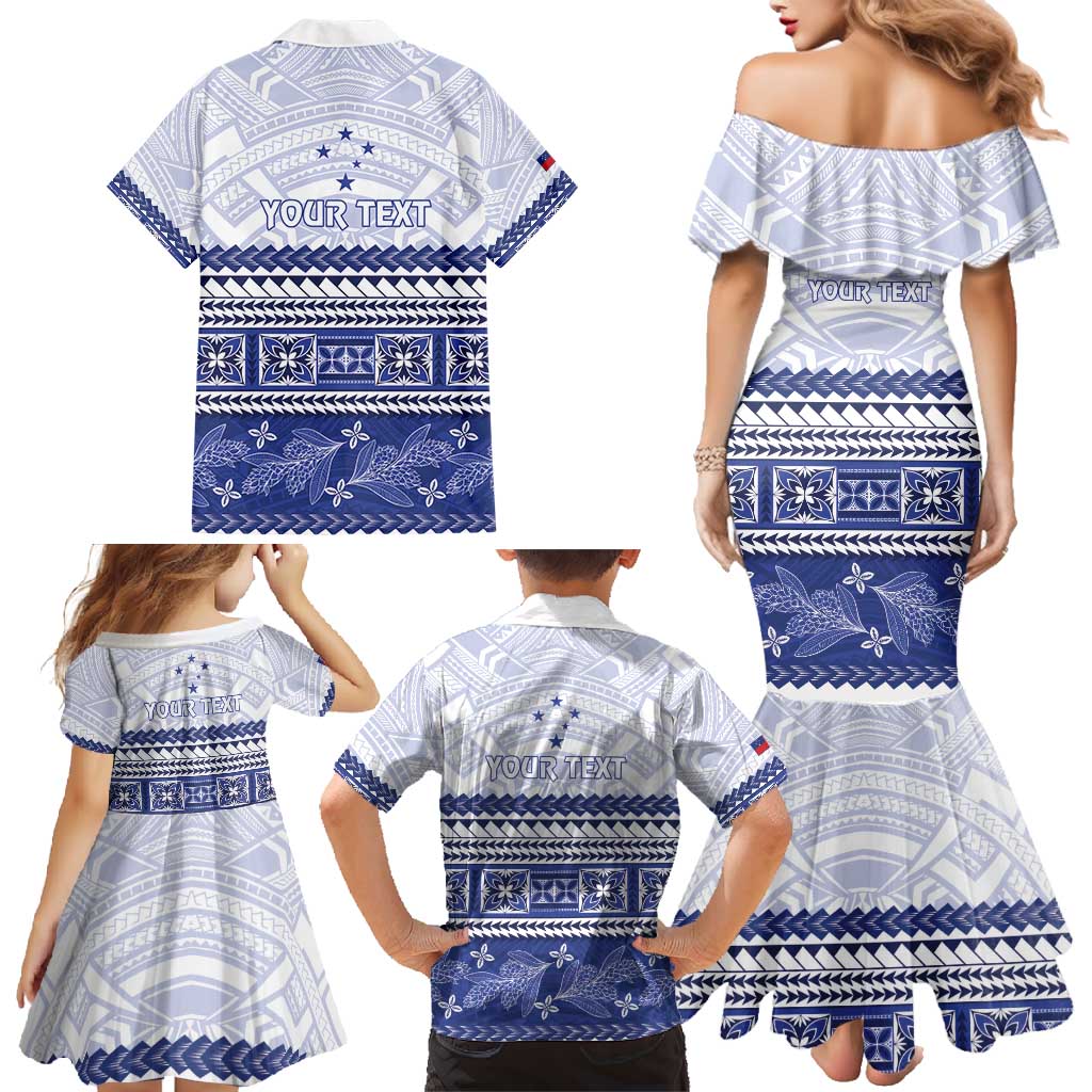 Personalised HRPP Samoa Siapo Family Matching Mermaid Dress and Hawaiian Shirt Teuila Flowers Samoan Pattern LT14 - Polynesian Pride