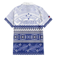 Personalised HRPP Samoa Siapo Family Matching Off The Shoulder Long Sleeve Dress and Hawaiian Shirt Teuila Flowers Samoan Pattern LT14 - Polynesian Pride