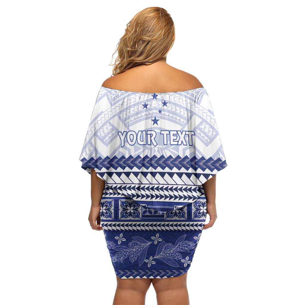 Personalised HRPP Samoa Siapo Family Matching Off Shoulder Short Dress and Hawaiian Shirt Teuila Flowers Samoan Pattern LT14 - Polynesian Pride