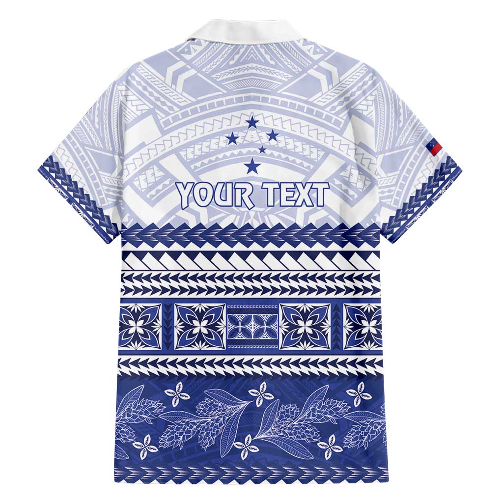 Personalised HRPP Samoa Siapo Family Matching Short Sleeve Bodycon Dress and Hawaiian Shirt Teuila Flowers Samoan Pattern LT14 - Polynesian Pride