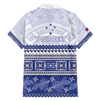 Personalised HRPP Samoa Siapo Family Matching Short Sleeve Bodycon Dress and Hawaiian Shirt Teuila Flowers Samoan Pattern LT14 - Polynesian Pride