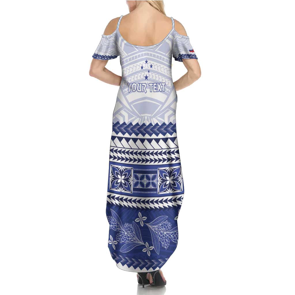 Personalised HRPP Samoa Siapo Family Matching Summer Maxi Dress and Hawaiian Shirt Teuila Flowers Samoan Pattern LT14 - Polynesian Pride