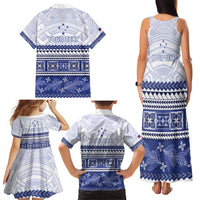 Personalised HRPP Samoa Siapo Family Matching Tank Maxi Dress and Hawaiian Shirt Teuila Flowers Samoan Pattern LT14 - Polynesian Pride