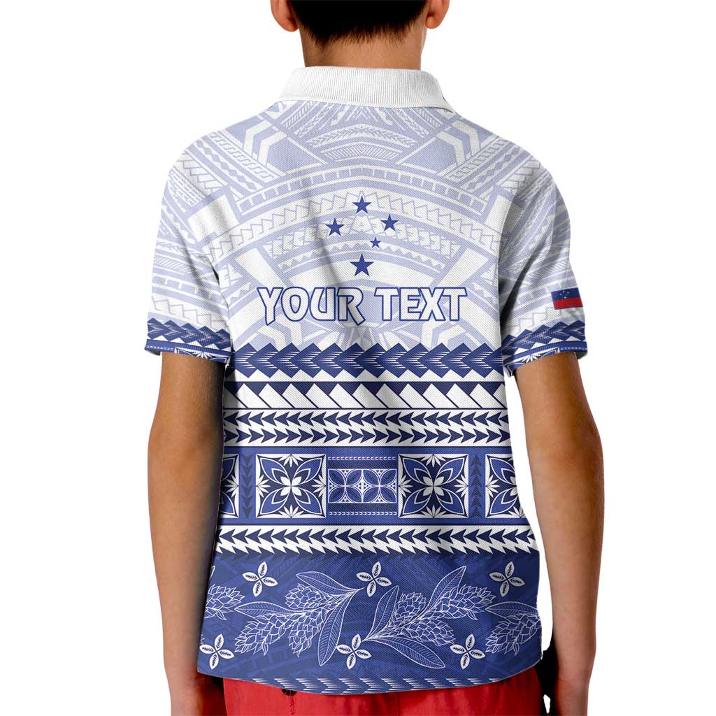 Personalised HRPP Samoa Siapo Kid Polo Shirt Teuila Flowers Samoan Pattern LT14 - Polynesian Pride