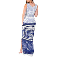 Personalised HRPP Samoa Siapo Tank Maxi Dress Teuila Flowers Samoan Pattern LT14 - Polynesian Pride