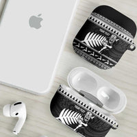 New Zealand Christmas Rugby Personalised AirPods Case Meri Kirihimete All Black Maori LT14 - Polynesian Pride