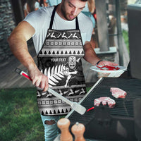 New Zealand Christmas Rugby Personalised Apron Meri Kirihimete All Black Maori LT14 - Polynesian Pride